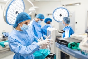 Group of medical professionals in an operating room